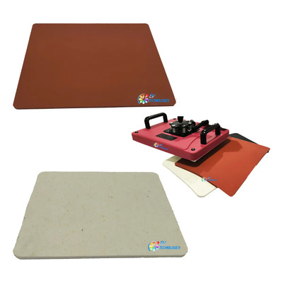Almohadilla De Silicón Y Esponja P\u002F Planchas 38x29 Sublimar Color Rojo | Meses sin interés