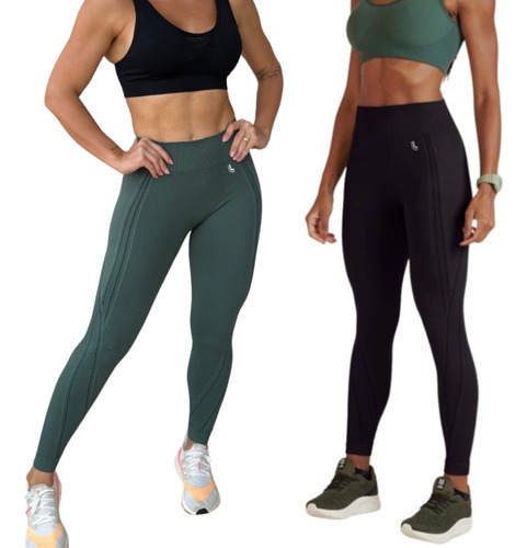 Kit 2 Calças Legging Max Lupo Original Cós Anatômico Sport