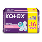 Toalla Femenina Kotex Nocturna X 16 Caja X 12