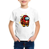 Polera Flash Among Us Superhéroe Niño Niña Algodón Calidad