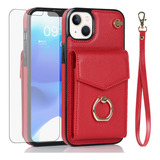 Asuwish Funda P/ iPhone 12 Mini 5.4 Cuero Correa Anillo 