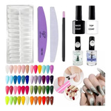 Kit Inicial Para Soft Gel 240 Tips Esmaltes Limas Base Y Top