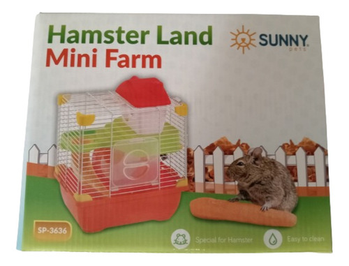 Jaula Para Hamster Land Mini Farm Naranja Sp-3636 Sunny