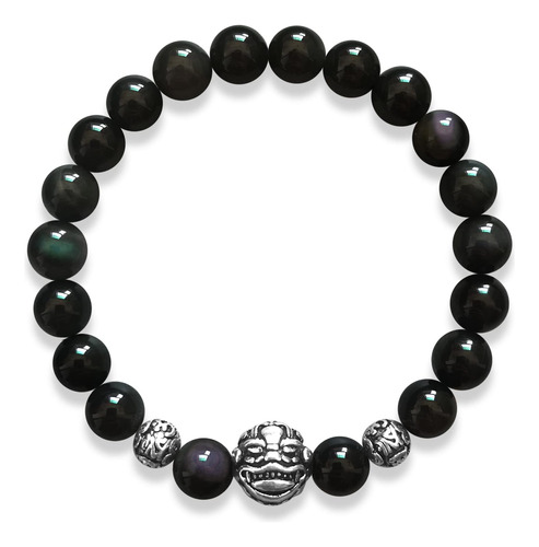 Cazagir Feng Shui Li Xiu Pulseras Naturales Negras Obsidiana