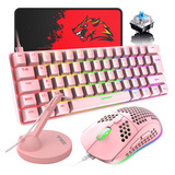 Combo De Teclado Y Mouse 60% Mecanico Para Juegos, Ultracomp