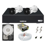 Kit Cftv 2 Câmeras Segurança Intelbras 1080p E Dvr Mhdx 3104