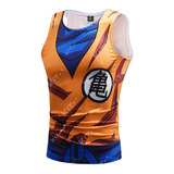 Playera Dragon Ball Son Goku Anime Cosplay Gym Sin Mangas