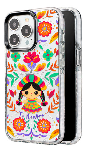 Funda Para iPhone Diseño Mexicano Nombre Muñeca Lele Flores