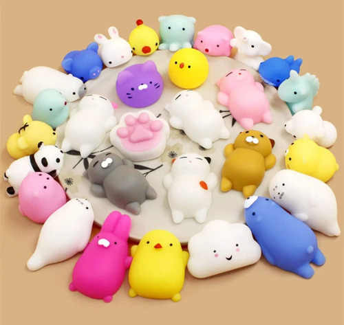 20 Squishy Mochi Animals Random Antiestres Souvenir Piñata 