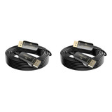 2 Cables De Fibra Óptica Dp1.4 Ultra Hd De Alta Velocidad, 2