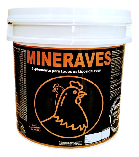 Suplemento Misturar Ração Galinhas Pintinhos Mineraves 3kg