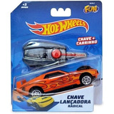 Hot Wheels Carrinho + Chave Lançadora Radical Fun Laranja