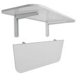 Mesa De Cozinha Parede Embutir 90x40cm Suporte Madeira Branc