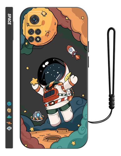 Funda De Silicona Para Xiaomi Diseño De Astronauta + Correas