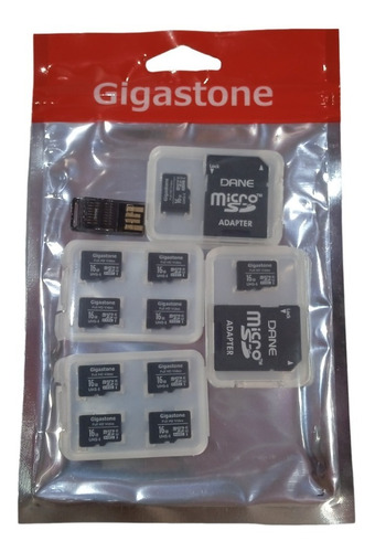 Kit 10 Cartão Memória 16gb Micro Sd Full Hd Video Gigastone