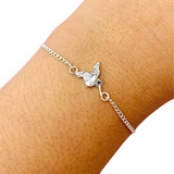 Pulsera Groumet Dije Colibri Con Cubic Plata 925 Ps 218