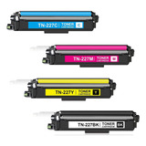 Kit Toner Bk,m,c,y Compatible Con Brother Mfc-l3710cw Tn227