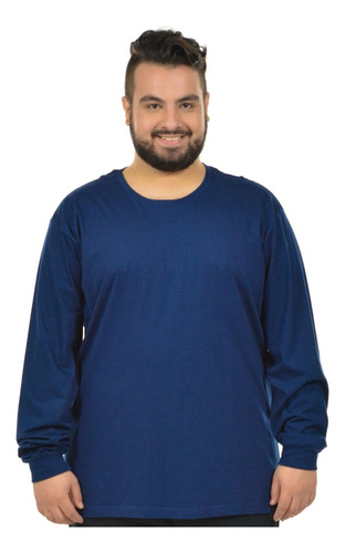 Camiseta Manga Longa Extra Grande Plus Size Xg