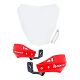 Kit Protetor Mão Mx1 Number Plate Crf 250f Branco Next Biker