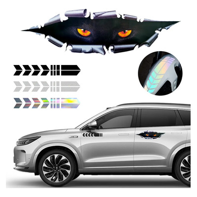 4pzs Calcomanias Ojos De Pantera Auto Y Sticker Reflectantes | MercadoLibre