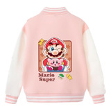 Chamarra Uniforme De Béisbol Patrón De Juego De Super Mario