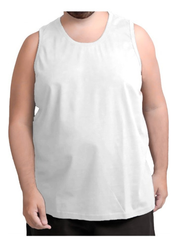 Camiseta Regata Algodão Plus Size Algodão Básica Lisa Blusa