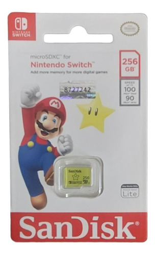 Tarjeta De Memoria Nintendo Switch 256 Gb Sandisk Original 