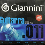 Kit 2 Encordoamento Guitarra Giannini Geegst 011 Niquel