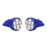 Kit 10 Lâmpadas Painel Moto 10 Leds T10 Pingo Azul