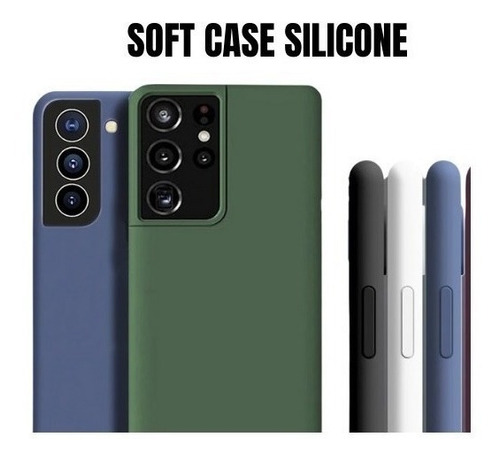 Capa Silicone Aveludada P/ Galaxy S22 Ultra / S22 Plus / S22