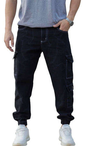 Jeans Hombre Pantalon Jean Cargo Mom Hombre Premium Moda