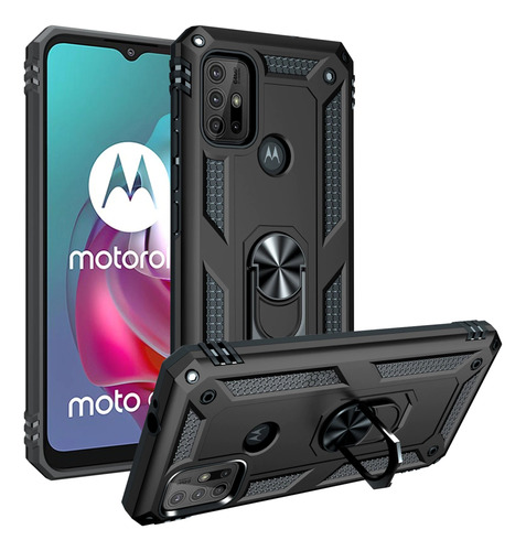 Capa Case Impacto Para Motorola Moto G10 G20 G30 + Anel