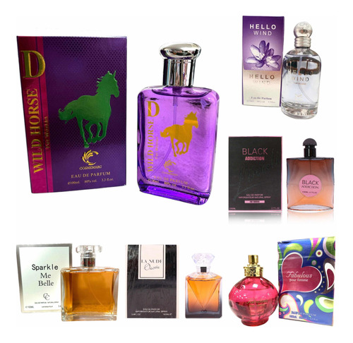 Pack 6 Perfumes Mujer Dama 100 Ml Inspiración Alternativo