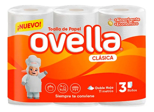 Toalla De Papel Ovella Doble Pack 3x11 Mts