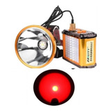 Foco Led Caza 800w Roja Largo Alcance Linterna Minera Usb