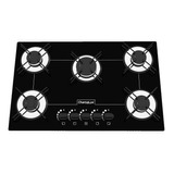 Anafe A Gas Chamalux Cooktop 5 Bocas Ultra Chama Negro 110v/220v