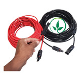 Fio Cabo 6mm 15m Preto E 15m Vermelho Com Conector Mc4 Solar