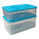 Tupperware Pack 2 Recipientes Modulares Para Refri 2.5l 1.6l