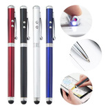 Apuntador Laser Pluma Touch Stylus Luz Led 4 En 1 Smartphone