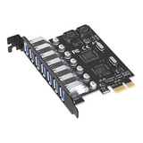 Placa Usb 3.0 7 Portas Pci Express Com Módulo De Energia