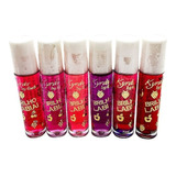 Kit 6 Batom Gloss Brilho Labial Sabor Frutas Atacado Teen