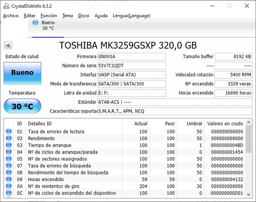 Disco Duro 320gb Toshiba 320 2.5mm Notebook Play Xbox Pc