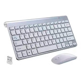 Kit Teclado Mouse Sem Fio Slim Computador Notebook Wireless