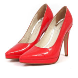 Zapato Stiletto Mujer Rojo Taco Aguja Saverio Di Ricci Jena.