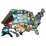 Rv Estado Imán Estados Unidos -travel Camper Mapa De Rv Incl