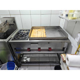 Cocina Industrial 2 Platos Con Churrasquera