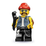 Minifigura De Mecánico De Motocicletas Lego Series 10