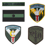 Kit Set 5 Parches Bordados Eje Tac Argentino Comandos 601 