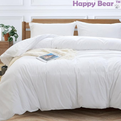 Duvet Cover Microfibra Doble Blanco Liso