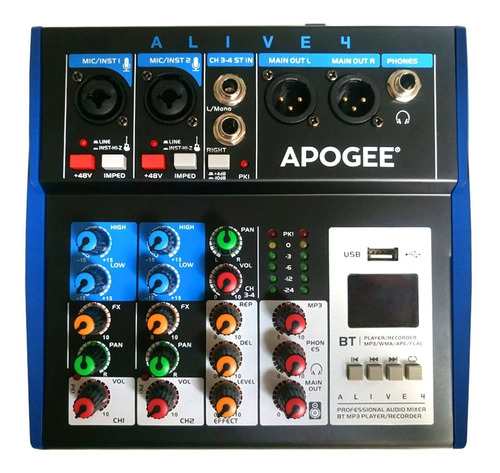 Apogee Consola Mixer Alive 4 Usb Bluetooth